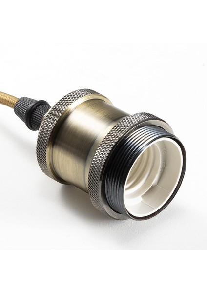 E27 Kablolu Metal Sarkıt, Tavan Aydınlatması Için Ayarlanabilir Örgülü Bronz Sarkıt Braketi (Bronz Bronz) (Yurt Dışından) fiyatları