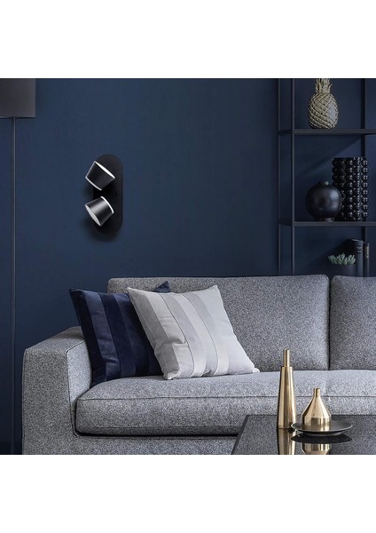 LED Duvar Işığı 2 Ampul Anahtarlı Siyah Okuma Işığı Iç Mekan 12 W Modern Duvar Işığı Sıcak Beyaz 3000 K Yukarı Yönlü Duvar Işığı (Yurt Dışından) modelleri
