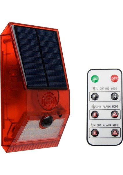 Solar Alarm Işığı, Strobe Hareket Sensörü, Uzaktan Kumandalı, Güneş Enerjili, Su Geçirmez, Kablosuz Duvar Lambası (Yurt Dışından)