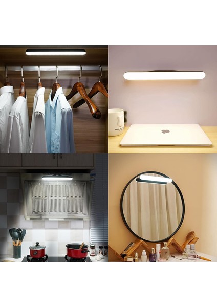 Pille Çalışan LED Şerit Işık, Ayarlanabilir Parlaklık Manyetik USB Işık, Siyah Kablosuz Dolap Işıkları, Dolap, Masa, Başucu, Mutfak, Yurt Için Şarj Edilebilir Duvar Işıkları (Yurt Dışından) fiyatları