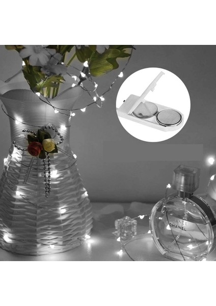 LED Peri Işıkları Pil Bakır Tel Peri Işıkları 1.2m 24LED Peri Işıkları Noel Pille Çalışan Su Geçirmez Işıklar Şişe Dekorasyonu, Soğuk Beyaz, 8'li Paket (Yurt Dışından) modelleri