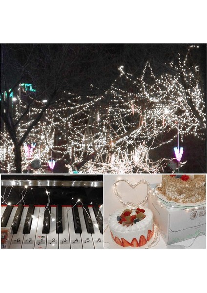 LED Peri Işıkları Pil Bakır Tel Peri Işıkları 1.2m 24LED Peri Işıkları Noel Pille Çalışan Su Geçirmez Işıklar Şişe Dekorasyonu, Soğuk Beyaz, 8'li Paket (Yurt Dışından) indirimleri