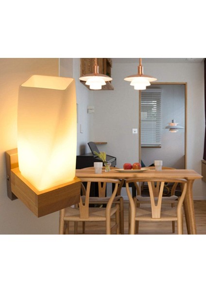 Aplike Duvar Içi Vintage Lampe Murale Endüstriyel Lampe De Mur Bois Art Déco E27 Base Pour Bar, Chambre À Coucher, Mutfak, Restoran, Kafe, Couloir (G) (Yurt Dışından) modelleri