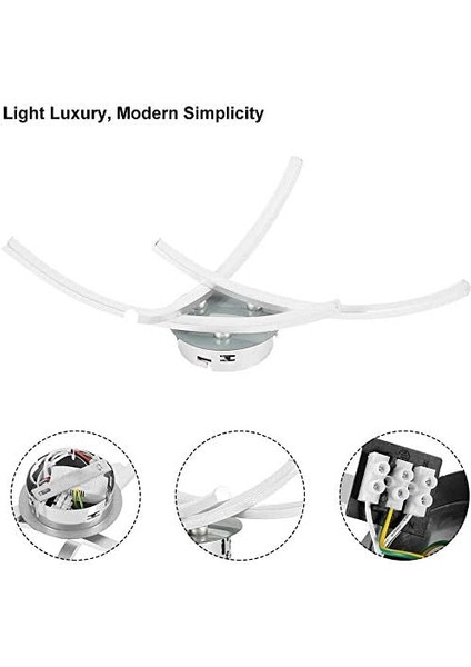 LED Tavan Lambası, Oturma Odası Yatak Odası Yemek Odası Için 3 Kavisli Işıklı Modern Tasarım Kavisli Tavan Avize Lambası (Yurt Dışından) fırsatları