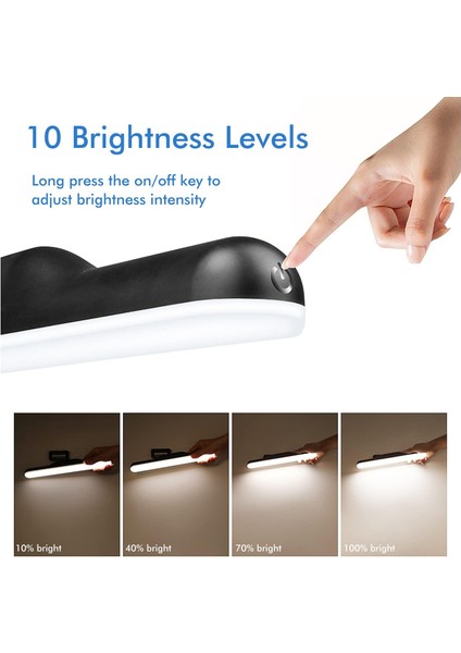 Pille Çalışan LED Şerit Işık, Ayarlanabilir Parlaklık Manyetik USB Işık, Siyah Kablosuz Dolap Işıkları, Dolap, Masa, Başucu, Mutfak, Yurt Için Şarj Edilebilir Duvar Işıkları (Yurt Dışından) modelleri