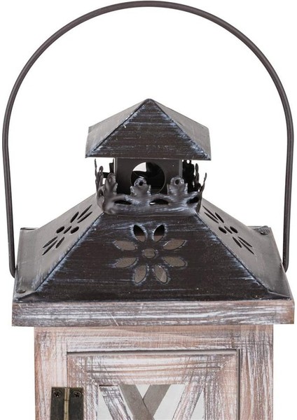 Fener Mumluk Vintage Fener Ahşap Metal Dekoratif Fener Tutucu Açık Rustik Düğün Centerpiece Asılı Fener Çiftlik Evi Kapalı Açık Fener Dekor 28 cm (Yurt Dışından) fiyatları