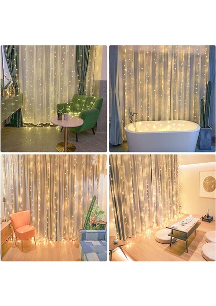 LED Işık Perdesi, Işık Net 6X3M 600 Led, IP44 Su Geçirmez Alçak Gerilim 31V, 8 Modlu Perde Peri Işıkları Iç Mekan, Noel, Çocuk Odası, Dış Mekan, Parti, Düğün Vb. (Yurt Dışından) indirimleri