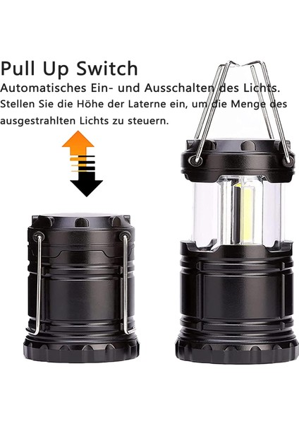 LED Kamp Feneri, 2'li LED Kamp Lambası Paketi, Yürüyüş, Kamp, Acil Durum, Balık Tutma, Gece Lambası Için Pille Çalışan Su Geçirmez Dış Mekan Işığı, Açması ve Kapatması Kolay (Yurt Dışından) fiyatları