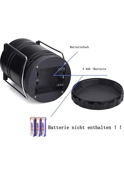 LED Kamp Feneri, 2'li LED Kamp Lambası Paketi, Yürüyüş, Kamp, Acil Durum, Balık Tutma, Gece Lambası Için Pille Çalışan Su Geçirmez Dış Mekan Işığı, Açması ve Kapatması Kolay (Yurt Dışından) modelleri