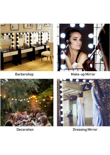 LED Ayna Işığı, 10 Adet Kısılabilir Makyaj Işığı, Makyaj Işığı, Ayna Lambası, Tuvalet Masası Aydınlatması Için USB Kablolu Makyaj Lambası (Yurt Dışından) indirimleri