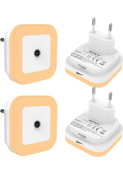 Alacakaranlık Sensörlü 4 Kısılabilir LED Gece Lambası Seti 0,2 W Enerji Tasarruflu Yönlendirme Lambası Çocuk Odası, Yatak Odası, Koridor, Merdiven, Mutfak, Sıcak Beyaz (Yurt Dışından) fiyatları