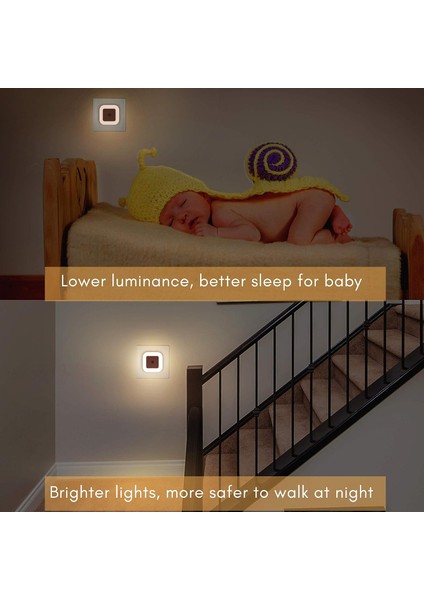 Alacakaranlık Sensörlü 4 Kısılabilir LED Gece Lambası Seti 0,2 W Enerji Tasarruflu Yönlendirme Lambası Çocuk Odası, Yatak Odası, Koridor, Merdiven, Mutfak, Sıcak Beyaz (Yurt Dışından) fırsatları