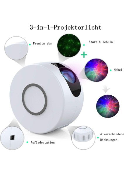 Yıldızlı Gökyüzü Projektörü, LED Projektör Yıldız Işığı Çocuk Gece Lambası, Çocuk Partisi Noel Için Yıldız LED Lamba Hediyesi (Yurt Dışından) fiyatları