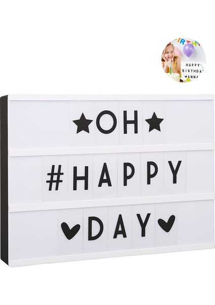 LED A4 Işık Kutusu I USB ve Pil I Semboller Dahil 96 Dekoratif Siyah Harf I Işık Kutusu I Mektup Kutusu I Işıklı Tabela (Yurt Dışından) modelleri