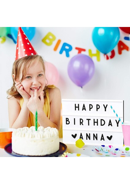 LED A4 Işık Kutusu I USB ve Pil I Semboller Dahil 96 Dekoratif Siyah Harf I Işık Kutusu I Mektup Kutusu I Işıklı Tabela (Yurt Dışından) indirimleri