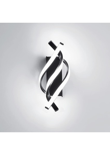 LED Duvar Lambası, Ark Tasarımlı Modern IP20 Duvar Lambası 16W, 3000K Soğuk Beyaz Işık, 1200 Lümen Siyah IP20, Yatak Odası ve Ofis Için Uygun (Yurt Dışından)