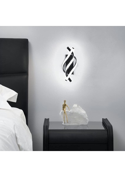 LED Duvar Lambası, Ark Tasarımlı Modern IP20 Duvar Lambası 16W, 3000K Soğuk Beyaz Işık, 1200 Lümen Siyah IP20, Yatak Odası ve Ofis Için Uygun (Yurt Dışından) modelleri