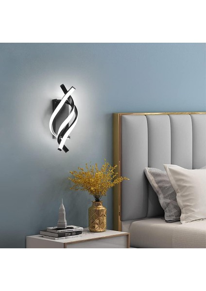 LED Duvar Lambası, Ark Tasarımlı Modern IP20 Duvar Lambası 16W, 3000K Soğuk Beyaz Işık, 1200 Lümen Siyah IP20, Yatak Odası ve Ofis Için Uygun (Yurt Dışından) fırsatları