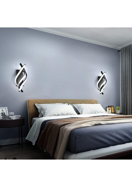 LED Duvar Lambası, Ark Tasarımlı Modern IP20 Duvar Lambası 16W, 3000K Soğuk Beyaz Işık, 1200 Lümen Siyah IP20, Yatak Odası ve Ofis Için Uygun (Yurt Dışından) indirimleri