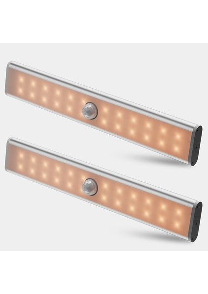 Şarj Edilebilir LED Hareket Sensörlü Işık, Kablosuz Dolap Işığı, Acil Durum El Lambası, Çocuk Gece Lambası, Aksan, 3000K Sıcak Beyaz (Yurt Dışından)