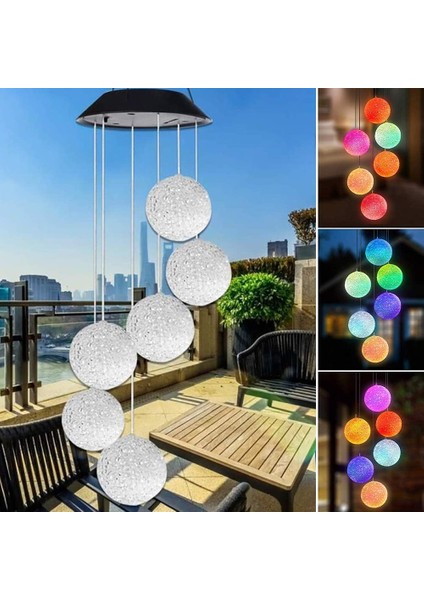 Solar LED Rüzgar Ahenge Renk Değiştiren Spiral Bahçe Rüzgar Ahenge Veranda Için Romantik Dış Mekan Dekorasyonu, Kancalı Bahçe (Stil A) (Yurt Dışından) modelleri