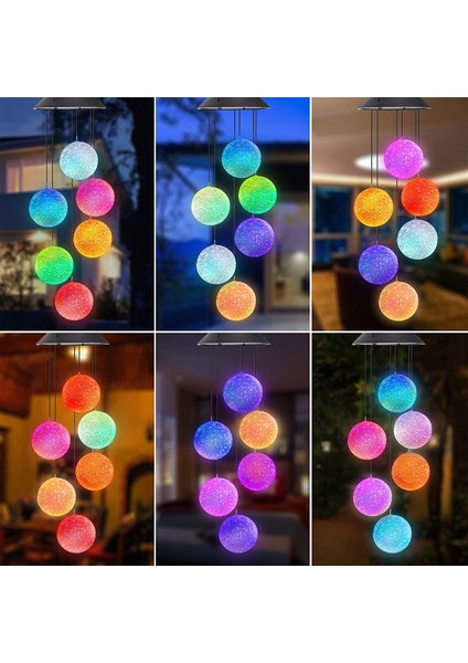 Solar LED Rüzgar Ahenge Renk Değiştiren Spiral Bahçe Rüzgar Ahenge Veranda Için Romantik Dış Mekan Dekorasyonu, Kancalı Bahçe (Stil A) (Yurt Dışından) fırsatları