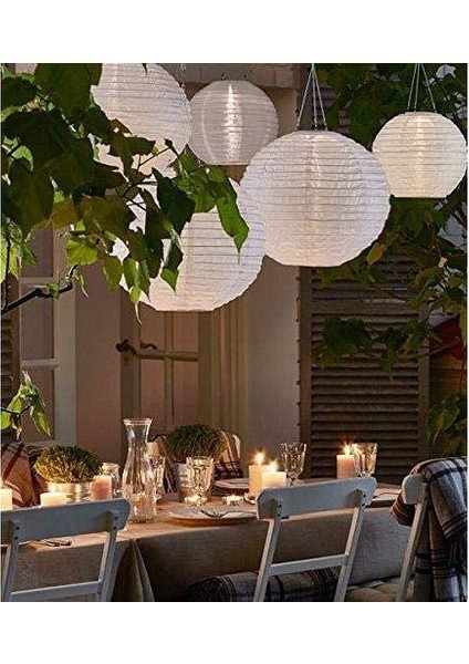 Lihao Kağıt Fener Abajur Düğün Dekorasyon Kağıdı Fener Beyaz (10 Farklı Boyutta) (Yurt Dışından) indirimleri