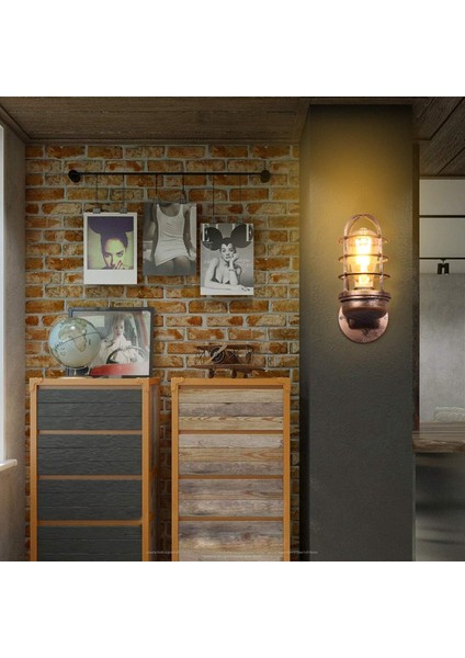Retro Kişiselleştirilmiş Mağazalar Wandlampe Lampenschirm Wandlampe Café Bar Einzelkopf Industrielampe (Yurt Dışından) fırsatları