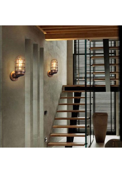 Retro Kişiselleştirilmiş Mağazalar Wandlampe Lampenschirm Wandlampe Café Bar Einzelkopf Industrielampe (Yurt Dışından) indirimleri