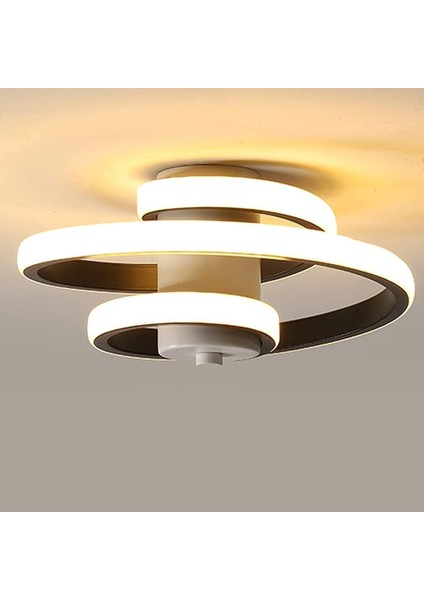 Modern LED Tavan Işığı, 18W Yaratıcı Tasarım Spiral Tavan Işığı (Soğuk Beyaz 6000K) (Yurt Dışından)
