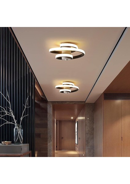Modern LED Tavan Işığı, 18W Yaratıcı Tasarım Spiral Tavan Işığı (Soğuk Beyaz 6000K) (Yurt Dışından) fiyatları