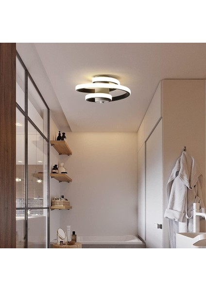 Modern LED Tavan Işığı, 18W Yaratıcı Tasarım Spiral Tavan Işığı (Soğuk Beyaz 6000K) (Yurt Dışından) modelleri