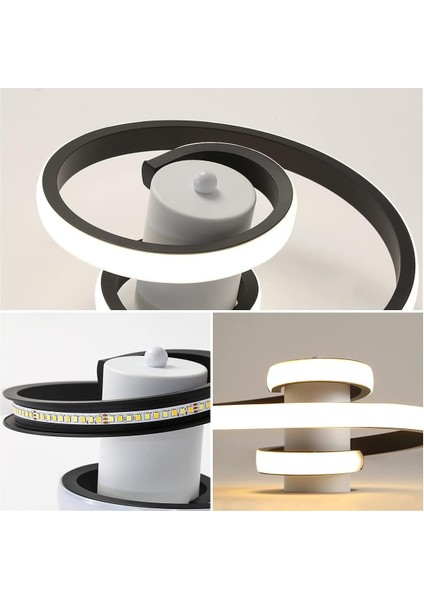 Modern LED Tavan Işığı, 18W Yaratıcı Tasarım Spiral Tavan Işığı (Soğuk Beyaz 6000K) (Yurt Dışından) fırsatları