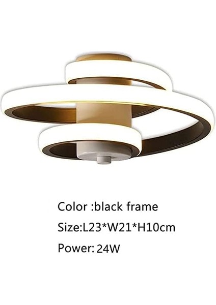 Modern LED Tavan Işığı, 18W Yaratıcı Tasarım Spiral Tavan Işığı (Soğuk Beyaz 6000K) (Yurt Dışından) indirimleri