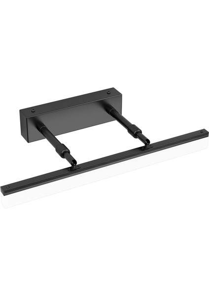 LED Ayna Lambası 40CM, Banyo Duvar Lambası 585LM 9W 6000K, Banyo Aynası Lambası IP44 LED Duvar Lambası Ayarlanabilir Işık Başlıklı Modern Banyo Lambası (Siyah 40CM) (Yurt Dışından)