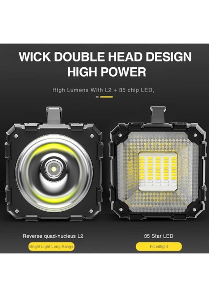 Letour Şarj Edilebilir LED El Feneri 10000MAH 1200LM Ultra Uzun Bekleme Yüksek Güçlü Su Geçirmez Kamp Feneri 7 Mod USB Güç Bankası Çıkışlı Süper Parlak LED Arama Lambası (Yurt Dışından) fiyatları