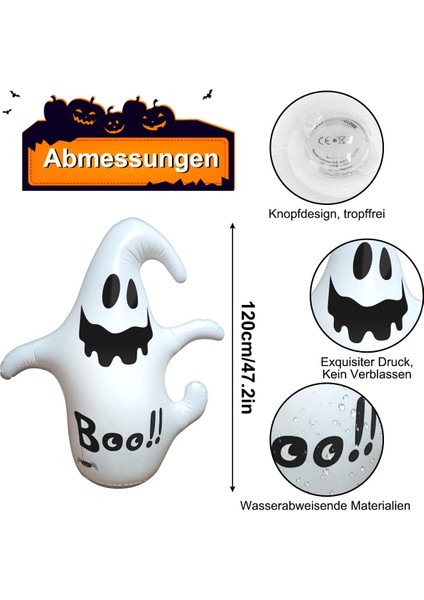 Cadılar Bayramı Dekorasyonu Şişme Hayalet, 1,2 M Cadılar Bayramı Hayalet Şişme Işık Uzaktan Kumanda Dekorasyonu ile Cadılar Bayramı Dekorasyonu (Yurt Dışından) fiyatları