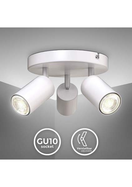 LED Tavan Lambası 3 Ampul I Spot I Döner I Döndürülebilir I Beyaz I Ampul Dahil Değil (Yurt Dışından) fiyatları