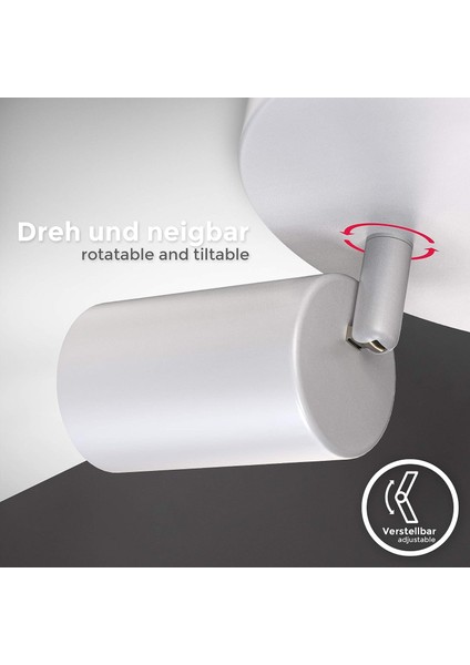 LED Tavan Lambası 3 Ampul I Spot I Döner I Döndürülebilir I Beyaz I Ampul Dahil Değil (Yurt Dışından) modelleri