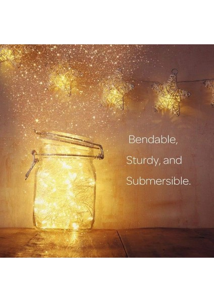 LED Peri Dizi Işıklar, 10FT / 3m 30LEDS Ateşböceği Dize Işıklar Bahçe Ev Partisi Düğün Festivali Süslemeleri Işçiliği Pille Çalışan Işıklar (Sıcak Beyaz) (Yurt Dışından) fiyatları