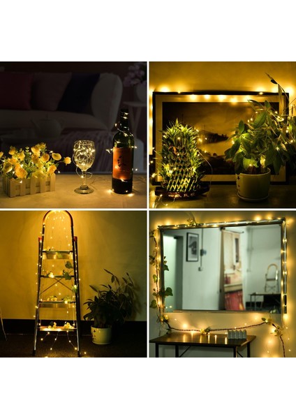 LED Peri Dizi Işıklar, 10FT / 3m 30LEDS Ateşböceği Dize Işıklar Bahçe Ev Partisi Düğün Festivali Süslemeleri Işçiliği Pille Çalışan Işıklar (Sıcak Beyaz) (Yurt Dışından) fırsatları