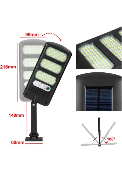 Dış Mekan Kullanımı Için Teotake Güneş Işığı, Hareket Sensörlü 213 LED Solar Lamba Dış Mekan Duvarı, Bahçe, Sokak, Sundurma Için Suya Dayanıklı 180° Ayarlanabilir Güvenlik Işığı (Yurt Dışından) fiyatları