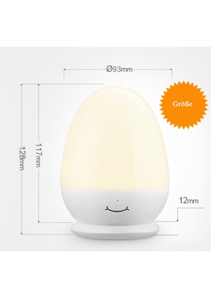 LED Çocuk Gece Lambası, Şarj Pedi ve USB Sekmeli Bebek Tıbbi Gece Lambası, 1 Saat Zamanlayıcı ve Dokunmatik Kontrollü Çocuk Odası Kısılabilir Gece Lambası (Yurt Dışından)