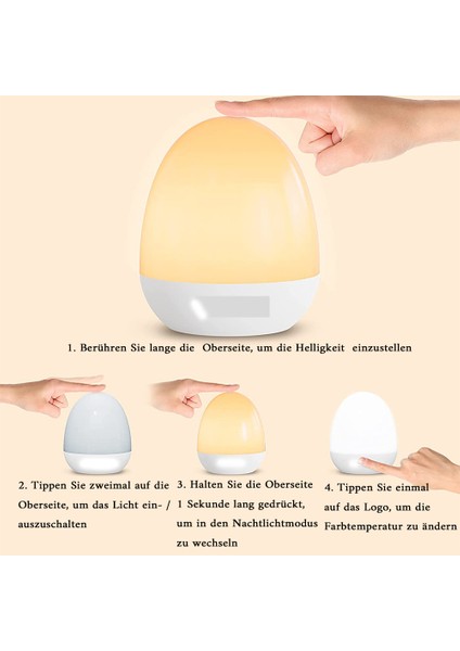 LED Çocuk Gece Lambası, Şarj Pedi ve USB Sekmeli Bebek Tıbbi Gece Lambası, 1 Saat Zamanlayıcı ve Dokunmatik Kontrollü Çocuk Odası Kısılabilir Gece Lambası (Yurt Dışından) modelleri