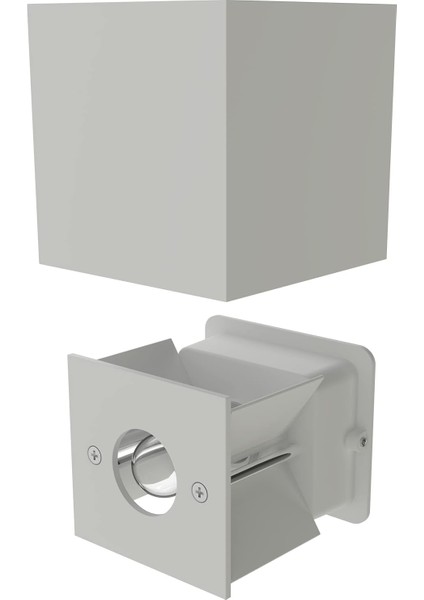 Ledscom.de Außen Için Duvar Lambaları, Beyaz, IP65, Yukarı ve Aşağı Işık + LED Lamba 501LM, Sıcak Beyaz (Yurt Dışından) fiyatları