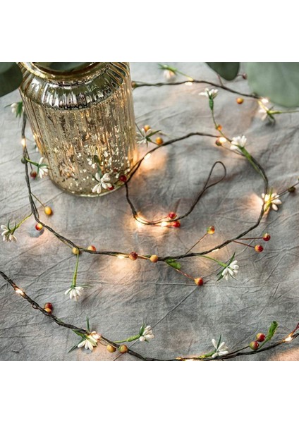 LED Dize Işıklar, 20 Adet LED Yapay Çiçek Dekorasyonu (1 Paket 6.56FT) 20 Işık) (Yurt Dışından)