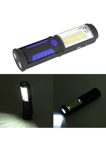 Manyetik LED Meşaleler ile Şarj Edilebilir LED Çalışma Işığı Lamba 2200 Mah Cob LED 650LM 3 W Oto Garaj Atölyesi Için Kamp Dıy (Kırmızı) Mavi (Yurt Dışından) indirimleri