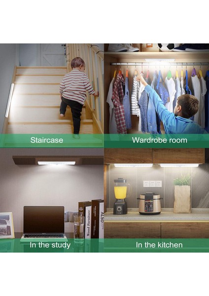 24 LED Dolap Işığı, Kablosuz, USB Şarj Edilebilir, Manyetik, Hareket Sensörlü, 4 Aydınlatma Modu, Taşınabilir. Dolap Işığı, Acil El Lambası, Çocuk Gece Lambası (Beyaz) (Yurt Dışından) fiyatları