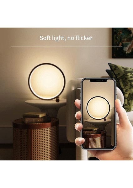 Tasarımcı Yuvarlak Masa Lambası 25 cm Yuvarlak LED Dokunmatik Kontrol 3 Parlaklık Seviyesi Yuvarlak Modern Tasarım Yatak Odası Oturma Odası Ofis Için Kısılabilir Başucu Lambası (Yurt Dışından) fırsatları