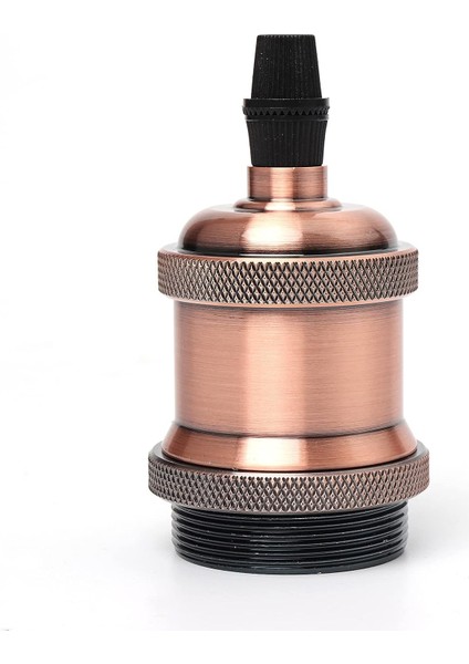 Metal Vintage Lamba Soketi E27 Retro Sarkıt Katı Seramik Adaptör Lamba Tutucu Soket Dıy Endüstriyel Tarzı Soket (Kırmızı Bakır) (Yurt Dışından)